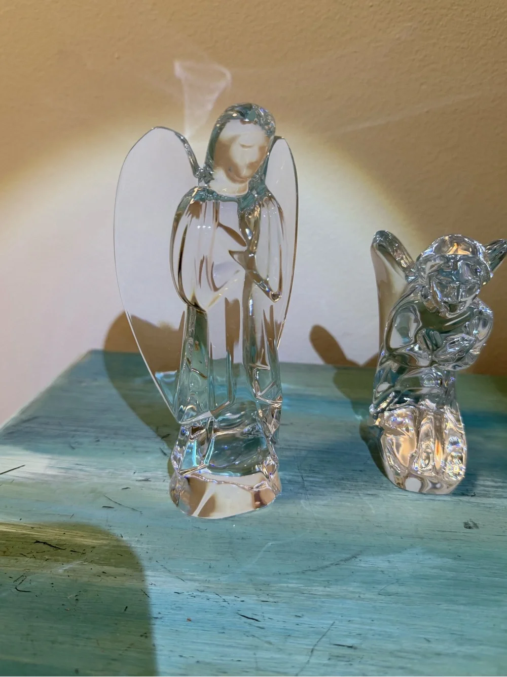 Baccarat Clear Crystal Angel Figurine Set